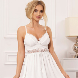 Subblime - Babydoll Décolleté En V Détail Noeud Blanc S/M